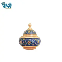 قندان مس و پرداز 20 سانتی