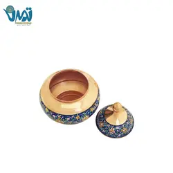 قندان مس و پرداز 20 سانتی
