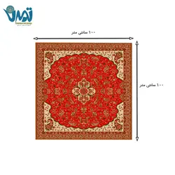 ست 5 تکه ابریشم ترمه رومیزی طرح شاه عباسی