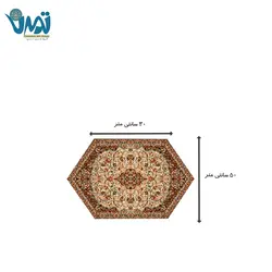 ست 5تکه ترمه رومیزی ابریشم شاه عباسی