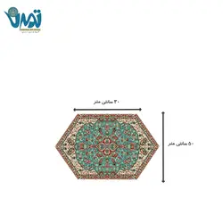 ست 5 تکه ترمه رومیزی طرح شاه عباسی ابریشم