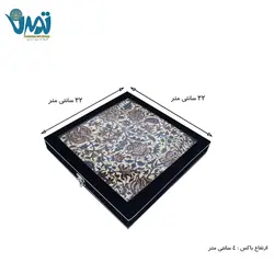 رومیزی قلمکار با باکس پلکسی و جیر