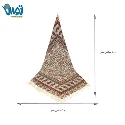 رومیزی قلمکار با باکس پلکسی و جیر