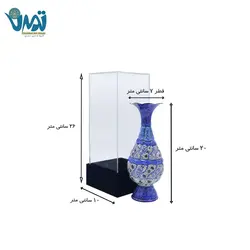 گلدان میناکاری 20 سانتی با باکس پلکسی
