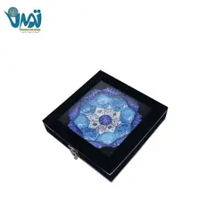 بشقاب میناکاری 16 سانتی با باکس پلکسی جیر و طلق