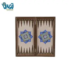 تخته نرد خاتم لب گرد رو نقاشی تذهیب 50 سانتی