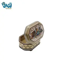 جعبه جواهر خاتم رو نقاشی طرح چوگان