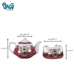 قوری و وارمر طرح شاه عباسی قرمز