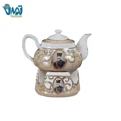 قوری و وارمر طرح شاه عباسی طلایی کد 2404