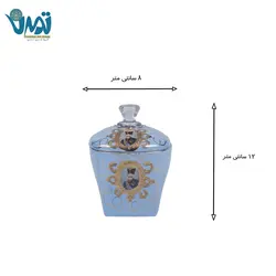 قندان شاه عباسی آبی فیروزه ای 12 سانتی