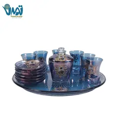 سرویس چای خوری شاه عباسی سرمه ای
