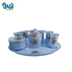 سرویس چای خوری شاه عباسی آبی فیروزه ای