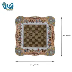 تخته نرد خاتم لب دالبر رو نقاشی تذهیب و چوگان اعلا 50 سانتی