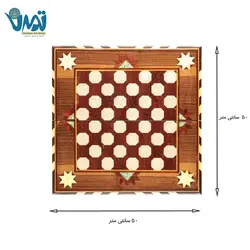 تخته نرد چوب گردو،صدف،سنگ فیروزه،چوب نارنج 50 سانتی