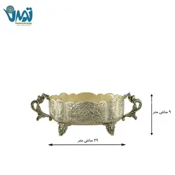 شکلات خوری قلم زنی مدل بیضی متوسط 14 سانتی