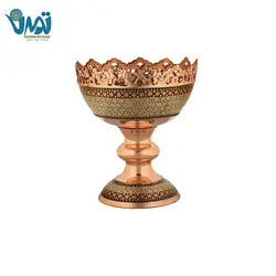 آجیل خوری مس و خاتم 16 سانتی