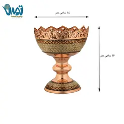 آجیل خوری مس و خاتم 16 سانتی