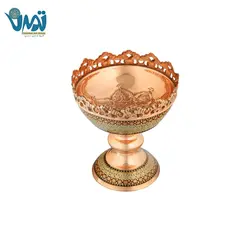 آجیل خوری مس و خاتم 16 سانتی