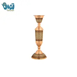 شمعدان مس و خاتم 25 سانتی