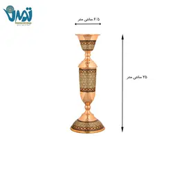 شمعدان مس و خاتم 25 سانتی