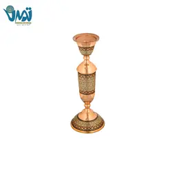 شمعدان مس و خاتم 25 سانتی