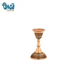 شمعدان مس وخاتم 13 سانتی