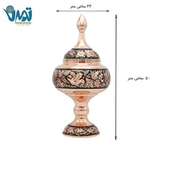 شکلات خوری پایه دار مس و الماس تراش 50 سانتی