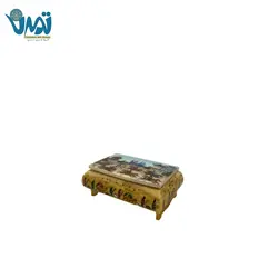 جعبه جواهرات استخوان با نقاشی چوگان