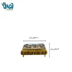 جعبه جواهرات استخوان با نقاشی چوگان
