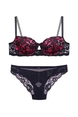 ست سوتین و شورت اسفنجی فنردار بدون جک کد 122010 تی بی ان