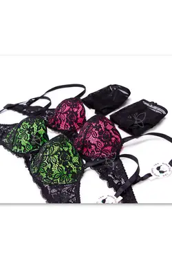 ست سوتین و شورت اسفنجی فنردار بدون جک کد 122010 تی بی ان