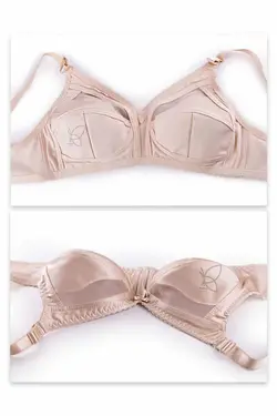 سوتین محکم بدون فنر سه دوخت پرلون بالاشیشه ای کد1115تی بی ان