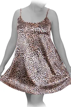 لباس خواب پیراهنی و شورت لامبادا ساتن کد16070 تی بی ان