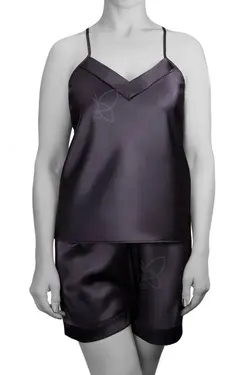 لباس خواب تاپ شلوارک ساتن شورت لامبادا کد 16061 تی بی ان