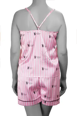 لباس خواب تاپ شلوارک ساتنی پشت ضربدری کد 16059تی بی ان