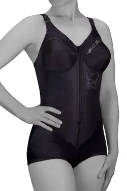 گن یکسره شورتی سوتین دار بدون فنر جلو زیپدار کد13640تی بی ان