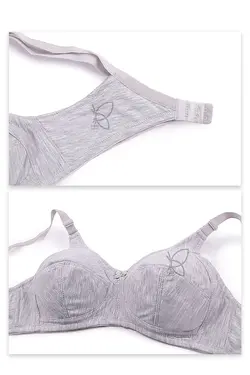 سوتین نخ پنبه مکه ای سه دوخت بدون فنر کد 1104 تی بی ان