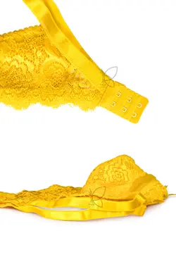 سوتین تمام گیپور بدون فنر سه دوخت بالا شیشه ای کد 112002 تی بی ان