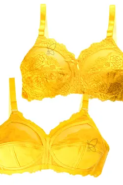 سوتین تمام گیپور بدون فنر سه دوخت بالا شیشه ای کد 112002 تی بی ان