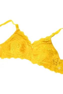 سوتین تمام گیپور بدون فنر سه دوخت بالا شیشه ای کد 112002 تی بی ان