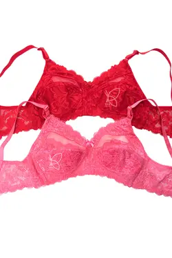 سوتین تمام گیپور بدون فنر سه دوخت بالا شیشه ای کد 112002 تی بی ان