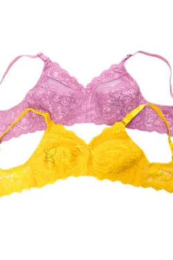 سوتین تمام گیپور بدون فنر سه دوخت بالا شیشه ای کد 112002 تی بی ان