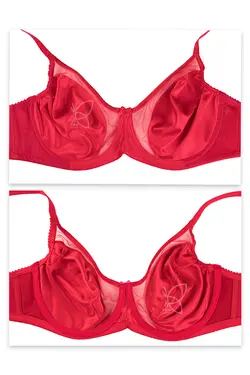 سوتین مینی مایزر پرلون بالا شیشه ای فنر دار کد 111009 تی بی ان