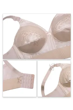 سوتین نیمه بلند گلدوزی بدون فنر با تو دوزی نخی کد 1816 تی بی ان