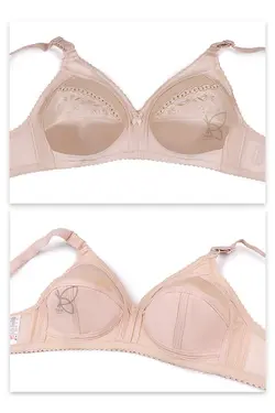 سوتین تک پرلون گلدوزی بدون فنر سه دوخت کد 11320 تی بی ان