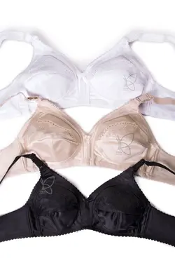 سوتین تک پرلون گلدوزی بدون فنر سه دوخت کد 11320 تی بی ان