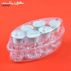 کد۱۰۶۹۴نمک پاش بیضی کارینا/۶تایی - تهران پلاسکو | پخش عمده بلور و پلاستیک