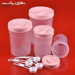 کد۱۱۱۶۲جا حبوباتی ۴ عددی پیمانه دار/۲۴سری - تهران پلاسکو | پخش عمده بلور و پلاستیک