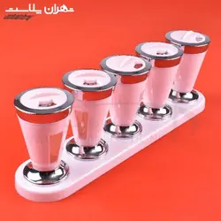کد۱۰۷۰۱ادویه پاش ۳کاره پایه دار/۶تایی - تهران پلاسکو | پخش عمده بلور و پلاستیک