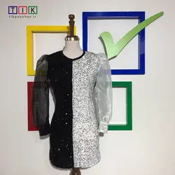 پیراهن مجلسی پولکی دخترانه